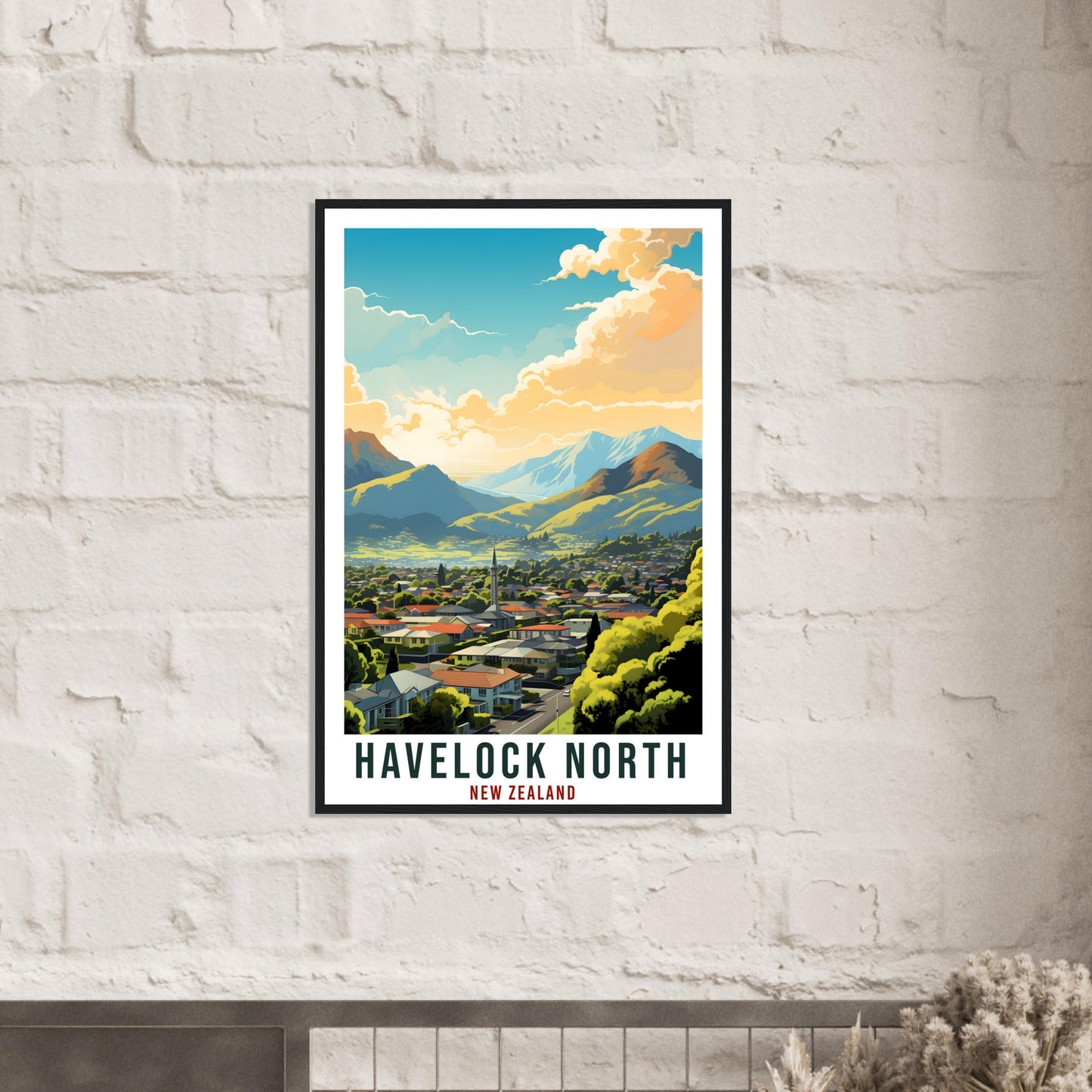 Havelock North Travel Print Wall Art Havelock North New Zealand Decor Artwork Gift Havelock NorthTravel Poster New Zealand Art Lover Gift