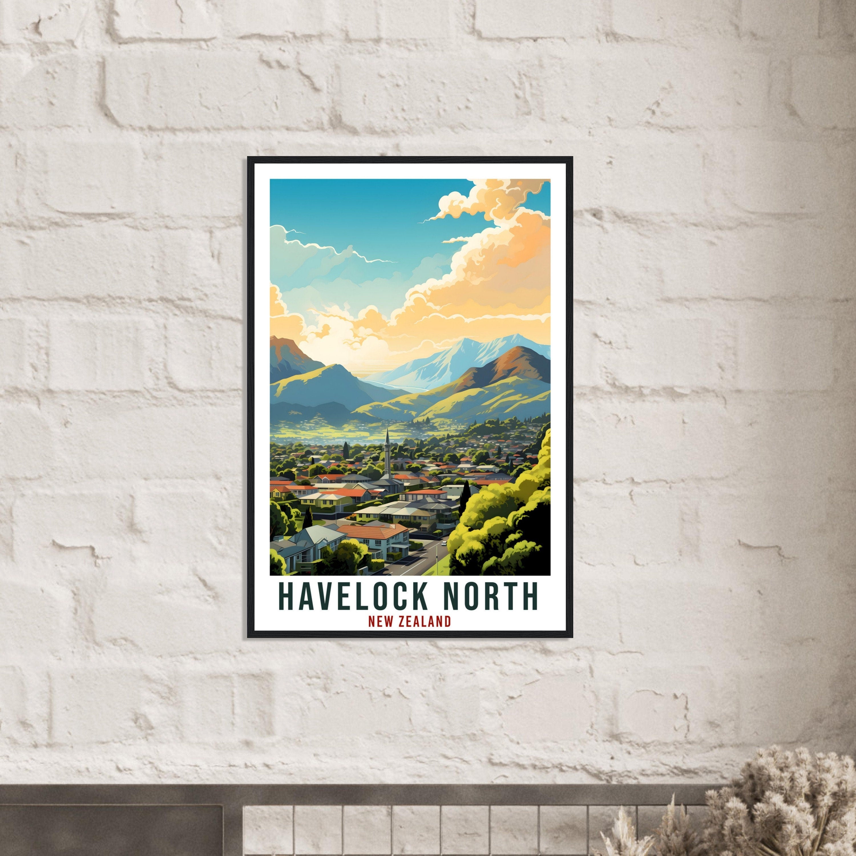Havelock North Travel Print Wall Art Havelock North New Zealand Decor Artwork Gift Havelock NorthTravel Poster New Zealand Art Lover Gift