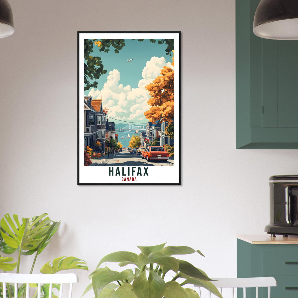 Halifax Travel Print Canada Home Decor Halifax Wall Art Gift Wall Hanging Art Lover Halifax Canadian Artwork Travel Poster Nova Scotia Art