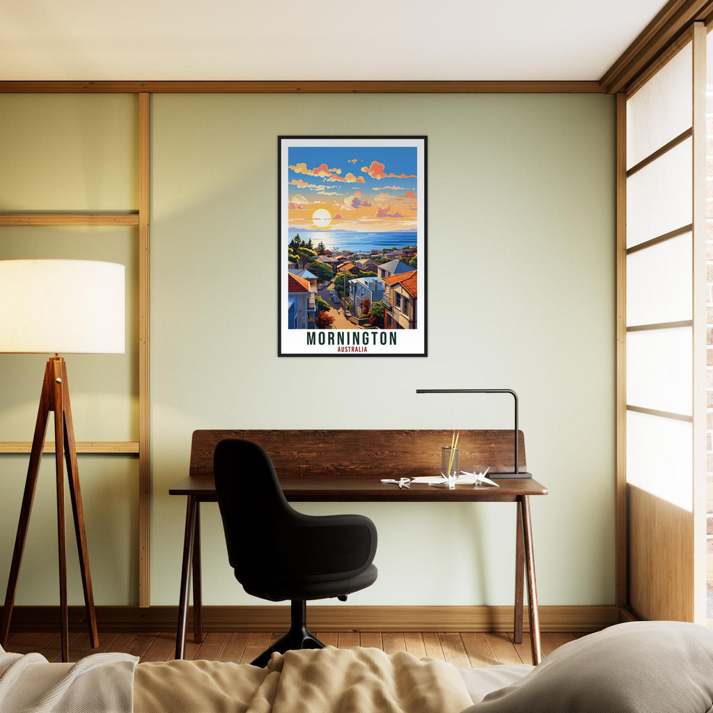 Mornington Australia Travel Print Art Gift Mornington Home Décor Artwork Wall Hanging Mornington Travel Poster Australian Wall Art Sunset