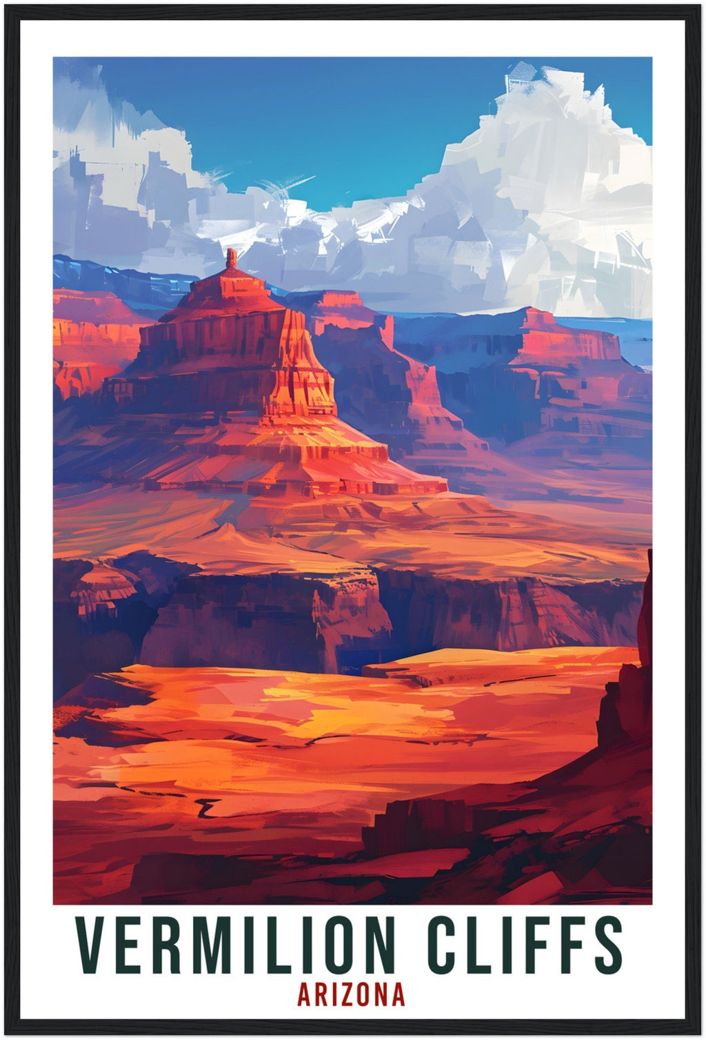 Vermilion Cliffs Travel Print Arizona Home Decor US City Wall Art Gift Wall Hanging Art Lover Arizona Artwork Vermilion Cliffs Travel Poster