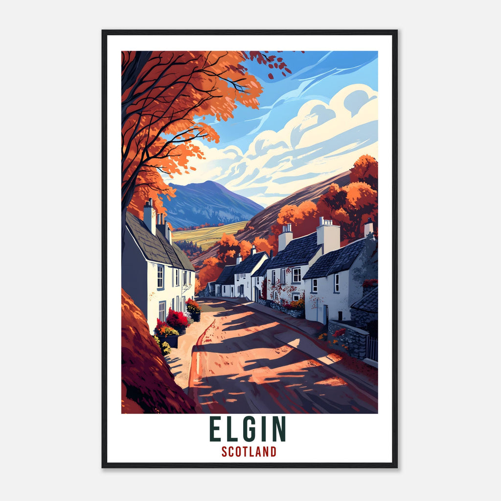 Elgin Travel Print Scotland Home Decor Elgin Wall Art Wall Hanging Art Lover Scotland Artwork Travel Poster Elgin Travel Art Elgin Scotland