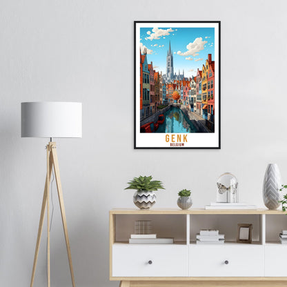 Genk Travel Poster Wall Art Genk Belgium Home Décor Artwork Wall Hanging Genk Art Gifts  Genk Travel Print Belgian Art Lovers Gift Genk