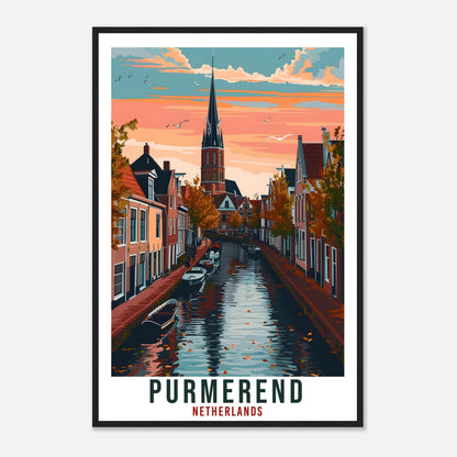 Purmerend Travel Print Wall Art Purmerend Wall Hanging Home Décor Gift Art Lovers Netherlands Artwork Gift Print Purmerend Landmark Poster