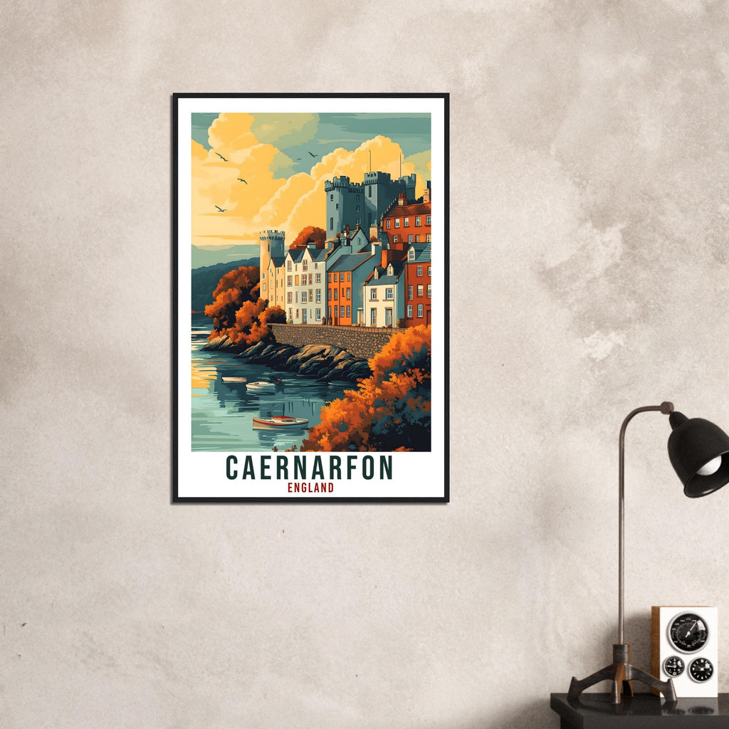 Caernarfon Travel Print Wales Home Decor Caernarfon Wall Art Gift Wall Hanging Art Lover Caernarfon Wales Artwork Travel Poster Travel Art
