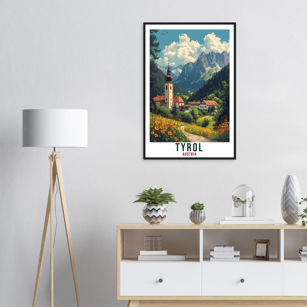 Tyrol Gift Travel Print Austria Home Decoration Tyrol Austrian City Wall Art Gift Wall Hanging Art Lover Austria Artwork Tyrol Travel Poster