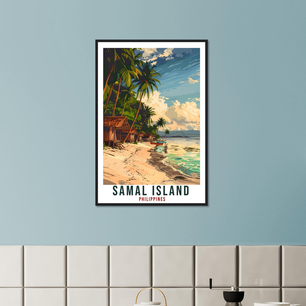 Samal Island Philippines Travel Print Wall Art Wall Hanging Home Décor Samal Island Gift Artwork Travel Art Philippines Island Travel Poster