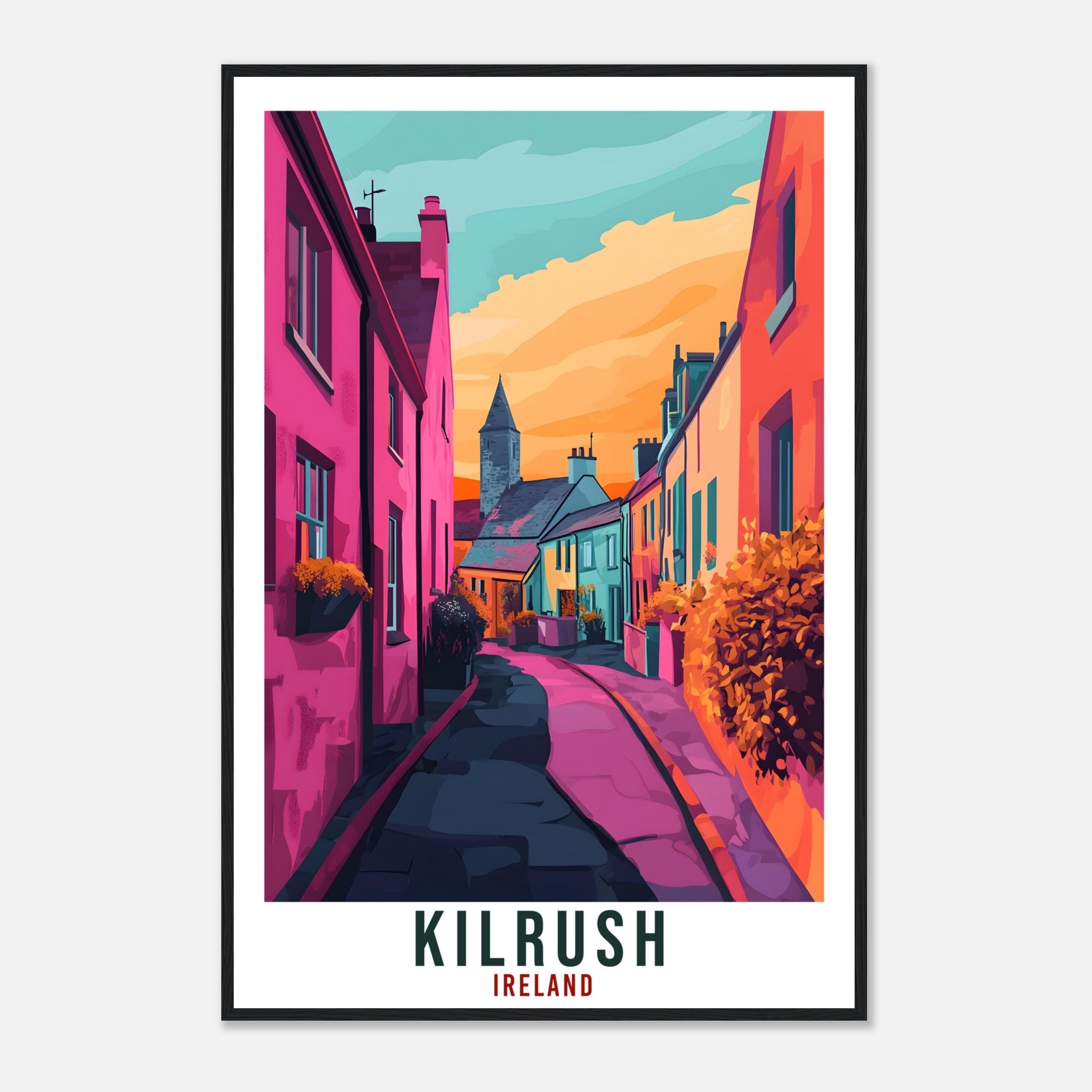 Kilrush Travel Print Ireland Home Decor Kilrush Wall Art Wall Hanging Art Lover Irish Artwork Travel Poster Kilrush Clare Ireland Travel Art