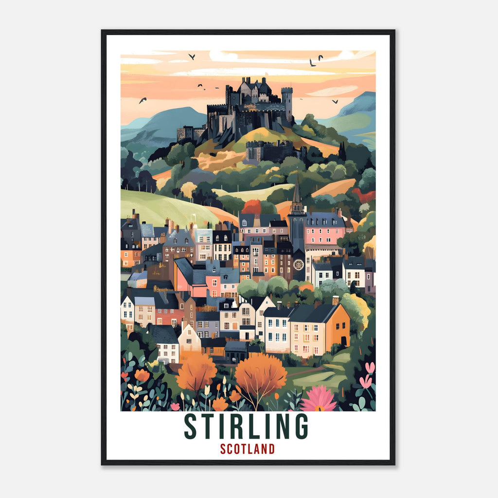 Stirling Travel Print Scotland Home Decor Stirling Wall Art Wall Hanging Art Lover Scotland Artwork Travel Poster Stirling Travel Art Gift