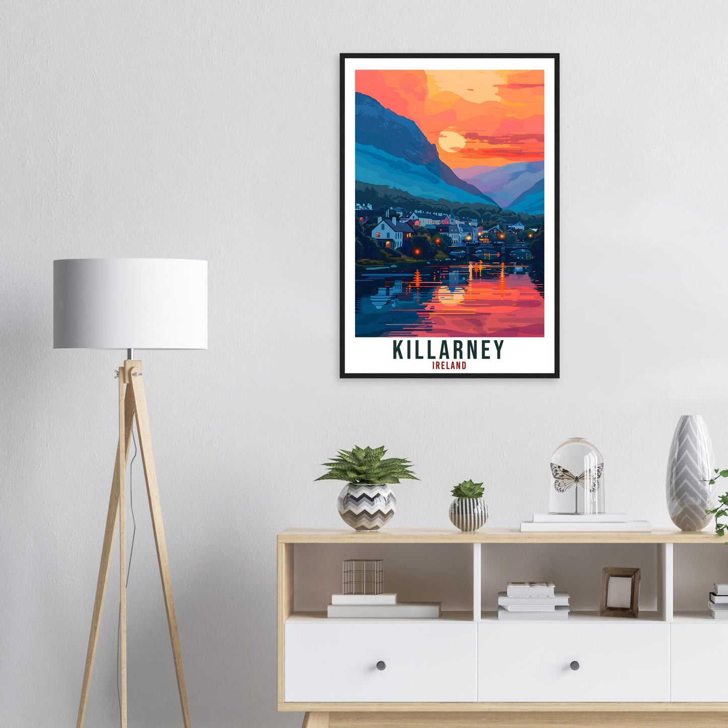Killarney Travel Print Ireland Wall Art Wall Hanging Home Décor Killarney Gift Art Lovers Gift Irish Artwork Gift Ireland Travel Poster