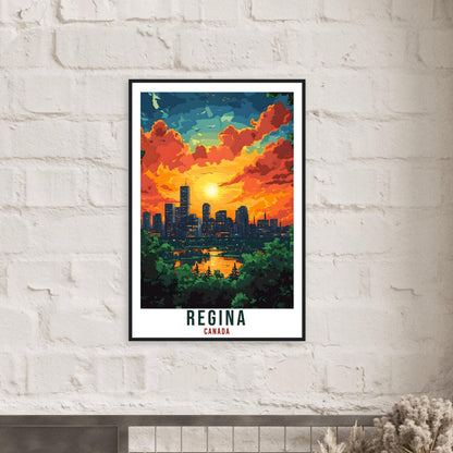 Regina Travel Print Canada Home Decor Regina Wall Art Gift Wall Hanging Art Lover Regina Canadian Artwork Travel Poster Saskatchewan Art