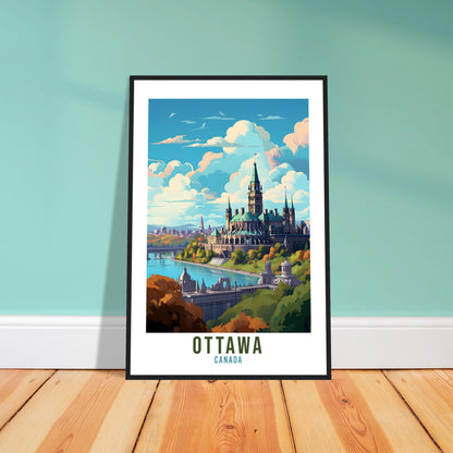 Ottawa Travel Print Wall Art Ottawa Canada Wall Hanging Home Décor Ottawa Gift Art Lovers Canadian Art Lover Gift Ottawa Travel Poster