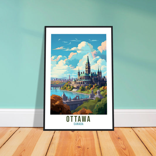 Ottawa Travel Print Wall Art Ottawa Canada Wall Hanging Home Décor Ottawa Gift Art Lovers Canadian Art Lover Gift Ottawa Travel Poster
