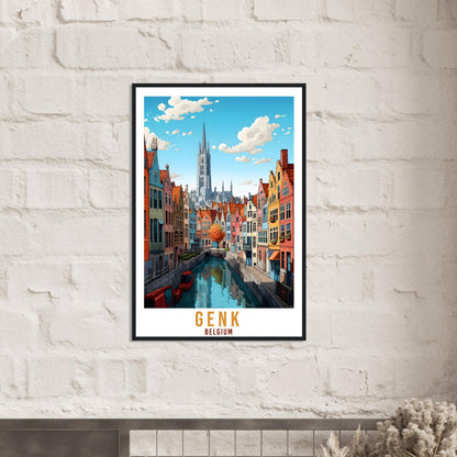 Genk Travel Poster Wall Art Genk Belgium Home Décor Artwork Wall Hanging Genk Art Gifts  Genk Travel Print Belgian Art Lovers Gift Genk