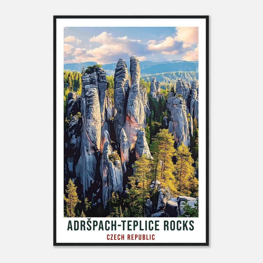 Adršpach-Teplice Rocks Travel Print Czech Republic Home Decor Wall Art Gift Wall Hanging Art Lover Adršpach-Teplice Czechia Travel Poster