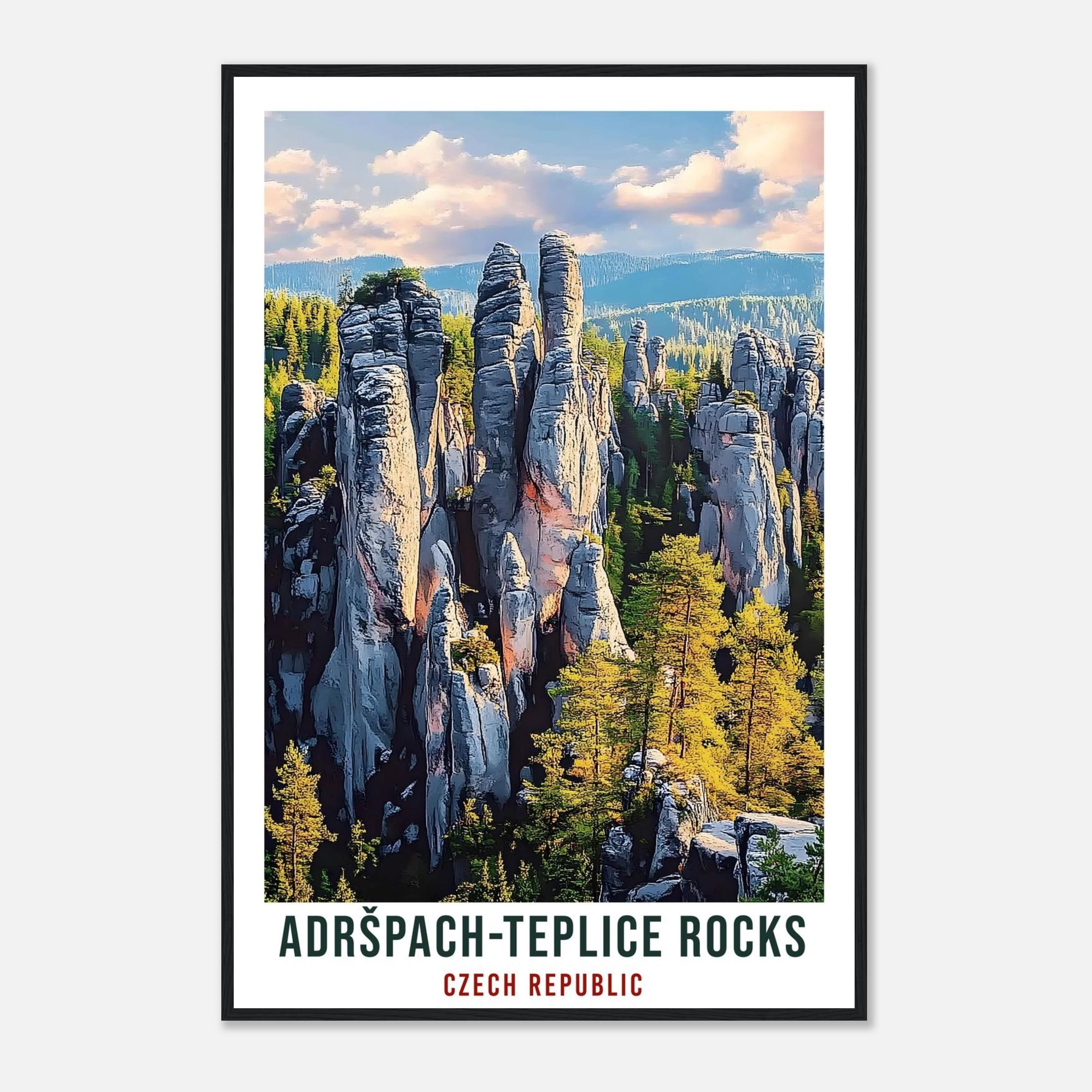 Adršpach-Teplice Rocks Travel Print Czech Republic Home Decor Wall Art Gift Wall Hanging Art Lover Adršpach-Teplice Czechia Travel Poster