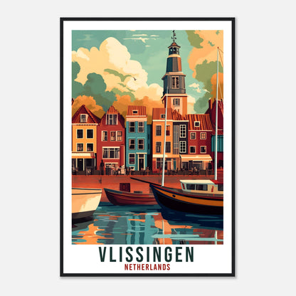 Vlissingen Travel Poster Netherlands Decor Vlissingen Wall Art Gift Wall Hanging Vlissingen Dutch Artwork Travel Print Holland Travel Art