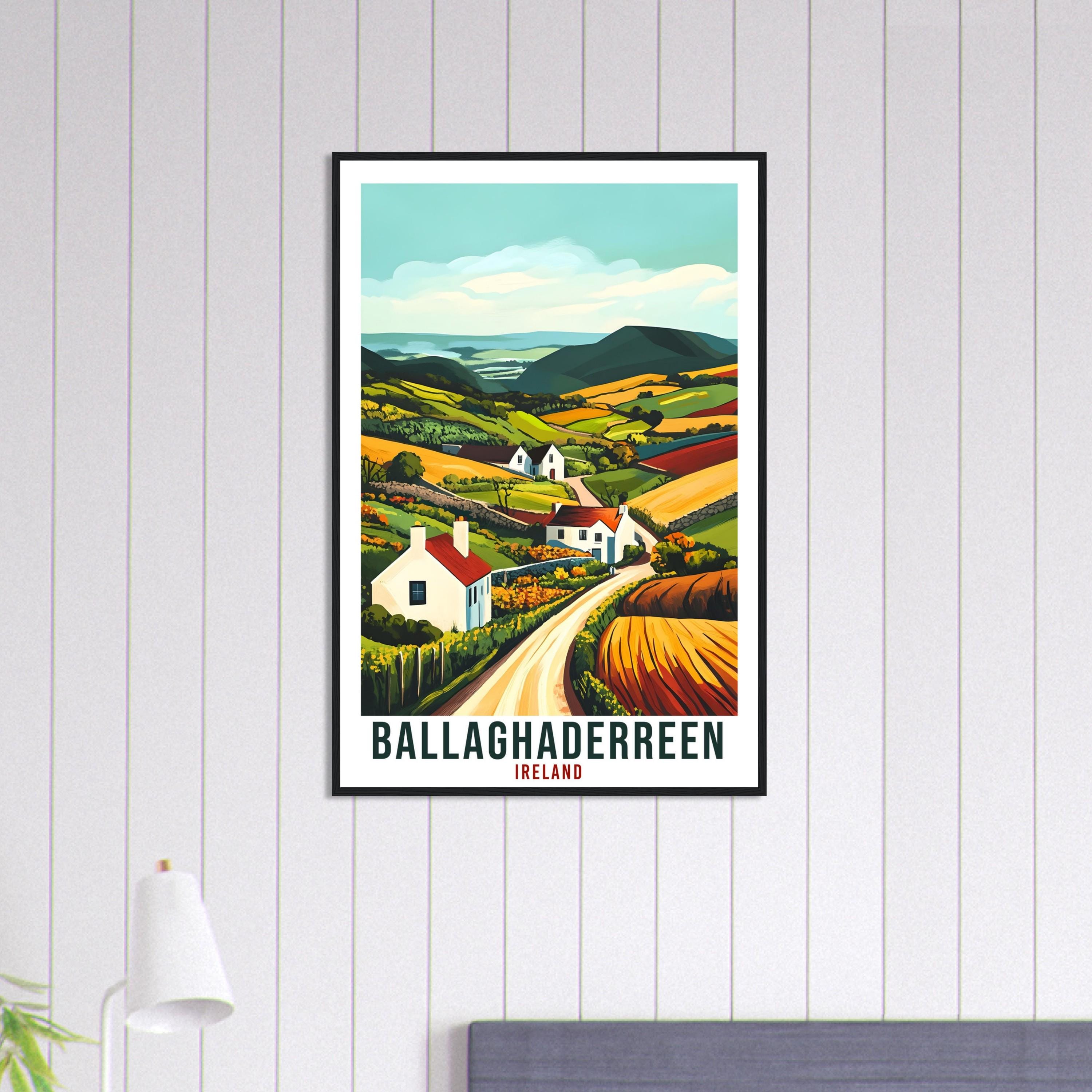 Ballaghaderreen Travel Print Ireland Home Decor Wall Art Wall Hanging Art Lover Irish Artwork Travel Poster Ballaghaderreen Ireland Travel