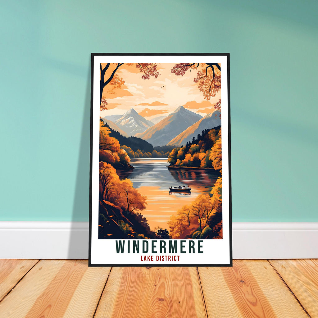 Windermere Travel Print Lake District Decor Windermere Wall Art Wall Hanging Art Lover Lake District Artwork Travel Poster Cumbria Travel