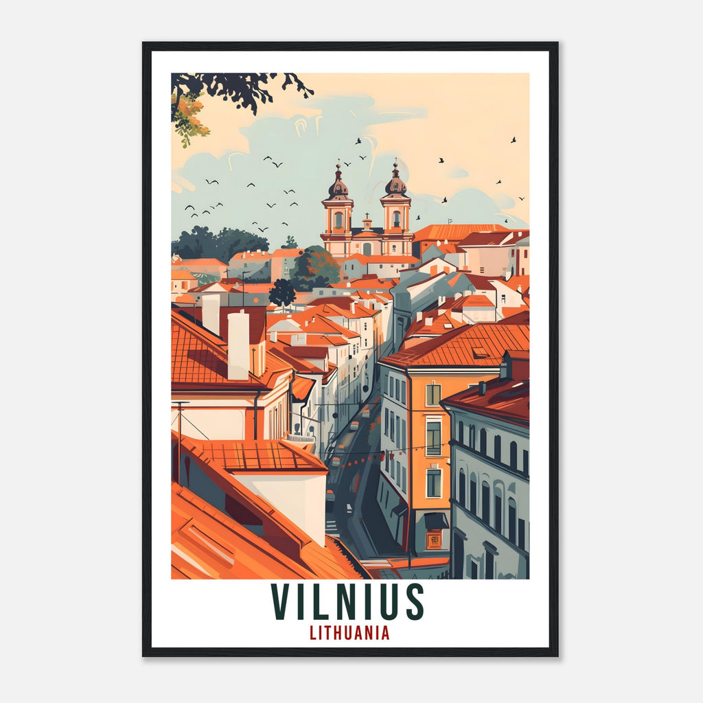 Vilnius Travel Print Lithuania Wall Art Vilnius Wall Hanging Home Décor Gift Art Lovers Lithuania Artwork Gift Print Vilnius Landmark Poster