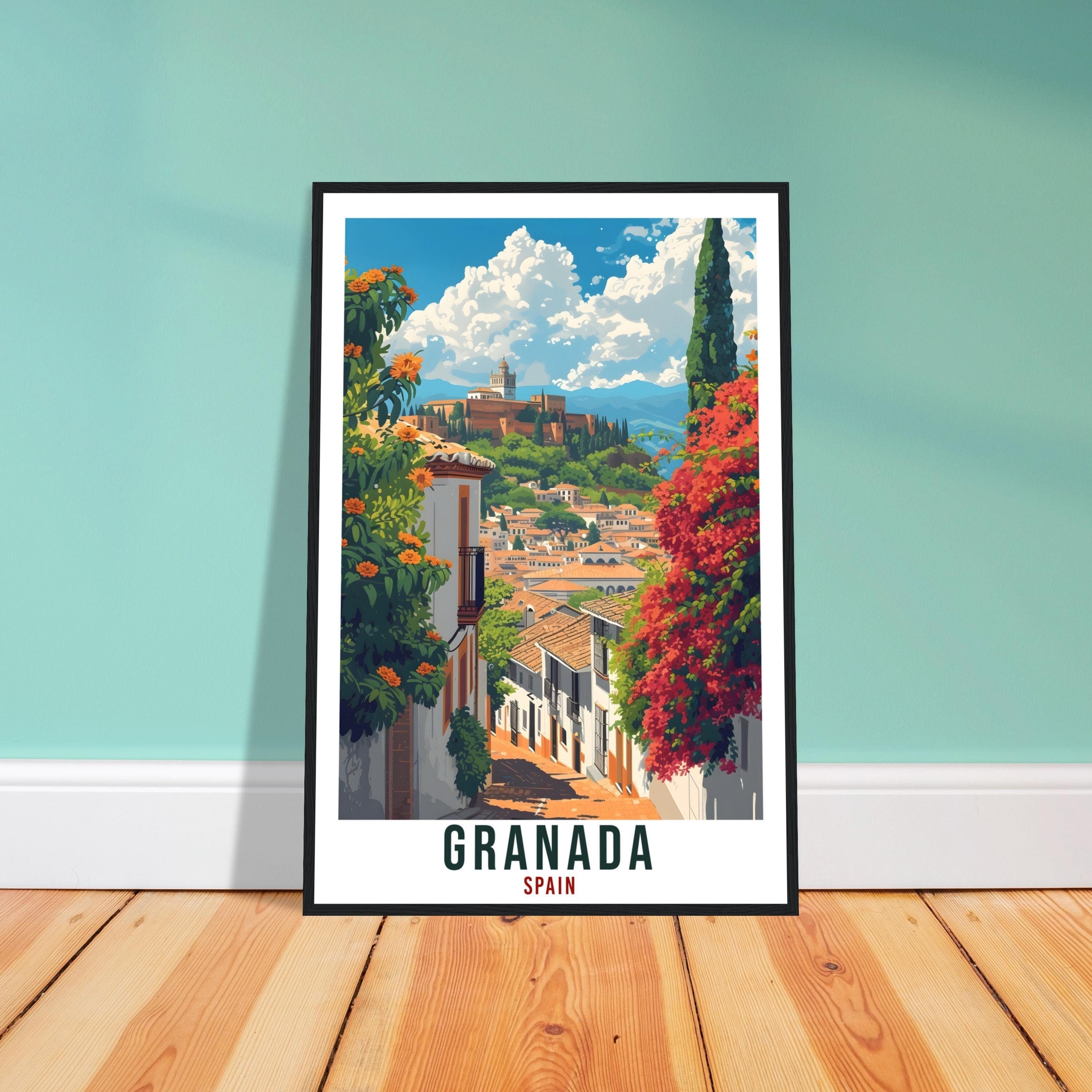 Granada Travel Print Spain Home Decoration Granada Spanish City Wall Art Gift Wall Hanging Art Lover Spain Artwork Granada Travel Poster