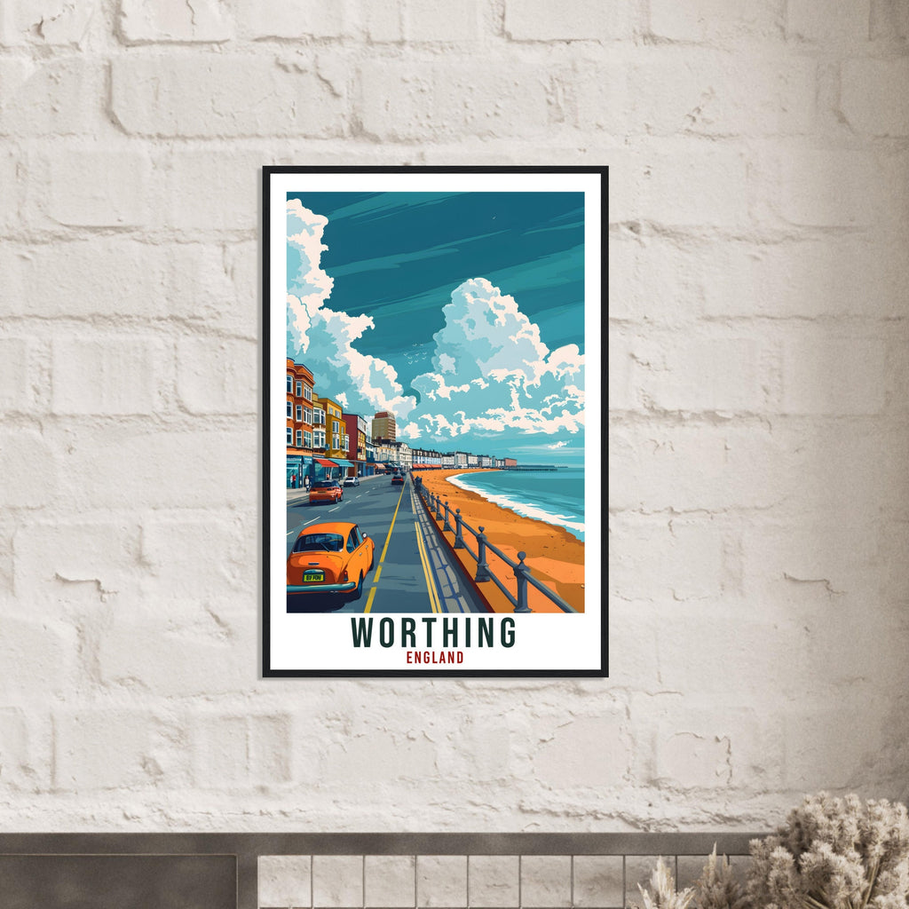 Worthing Travel Print Wall Art Wall Hanging Home Living Décor Worthing Gift Art Lovers Gift UK Artwork Gift Print England Travel Poster