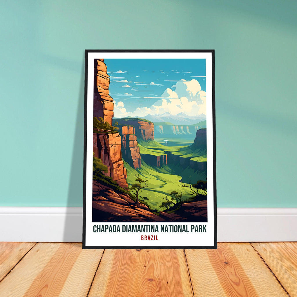 Chapada Diamantina Travel Print Wall Art Chalten Brazil Wall Hanging Artwork Art Gifts Travel Poster Brazil National Park Art Lover Gift