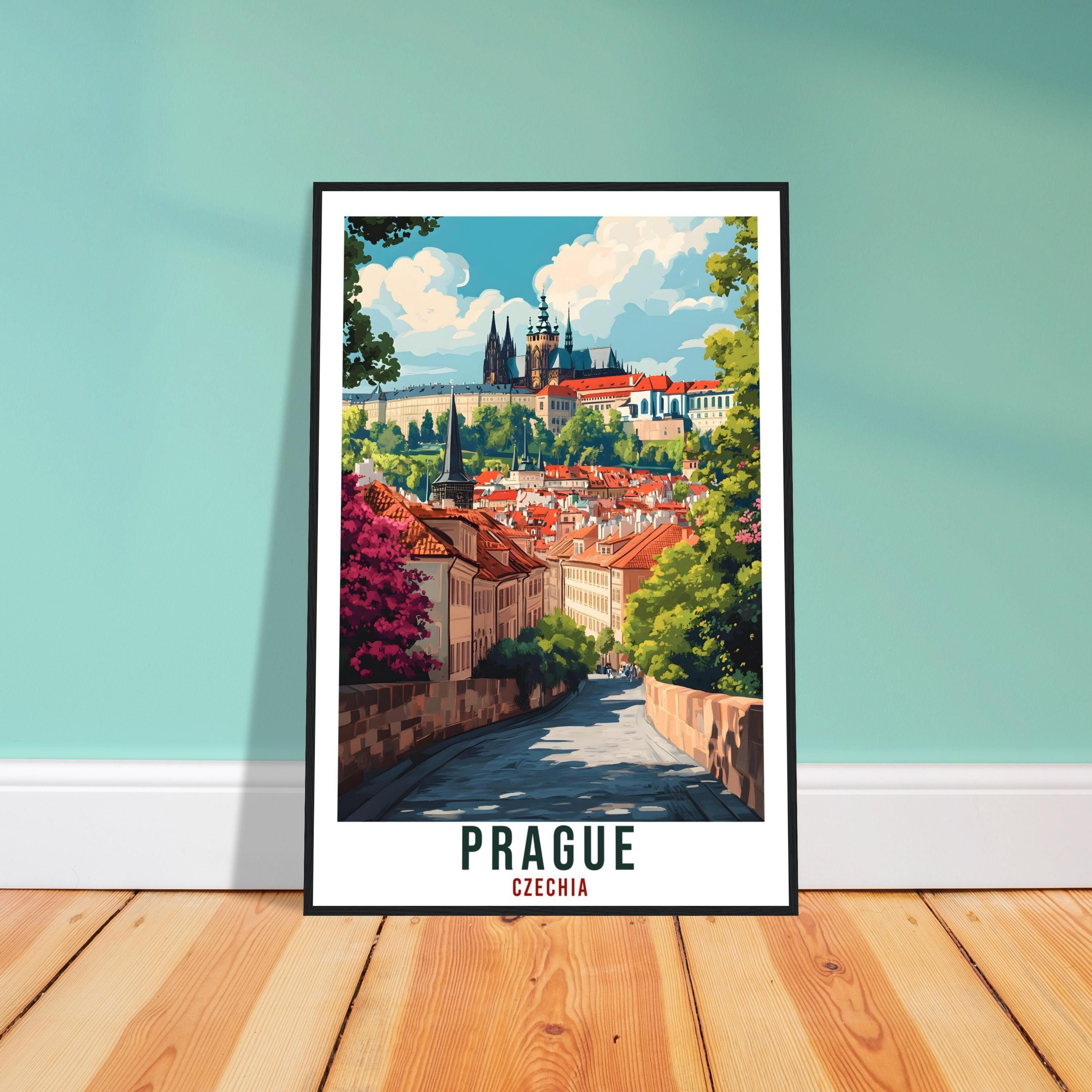 Prague Travel Print Czechia Home Decor Prague Wall Art Gift Wall Hanging Art Lover Prague Czech Republic Artwork Travel Poster Travel Art