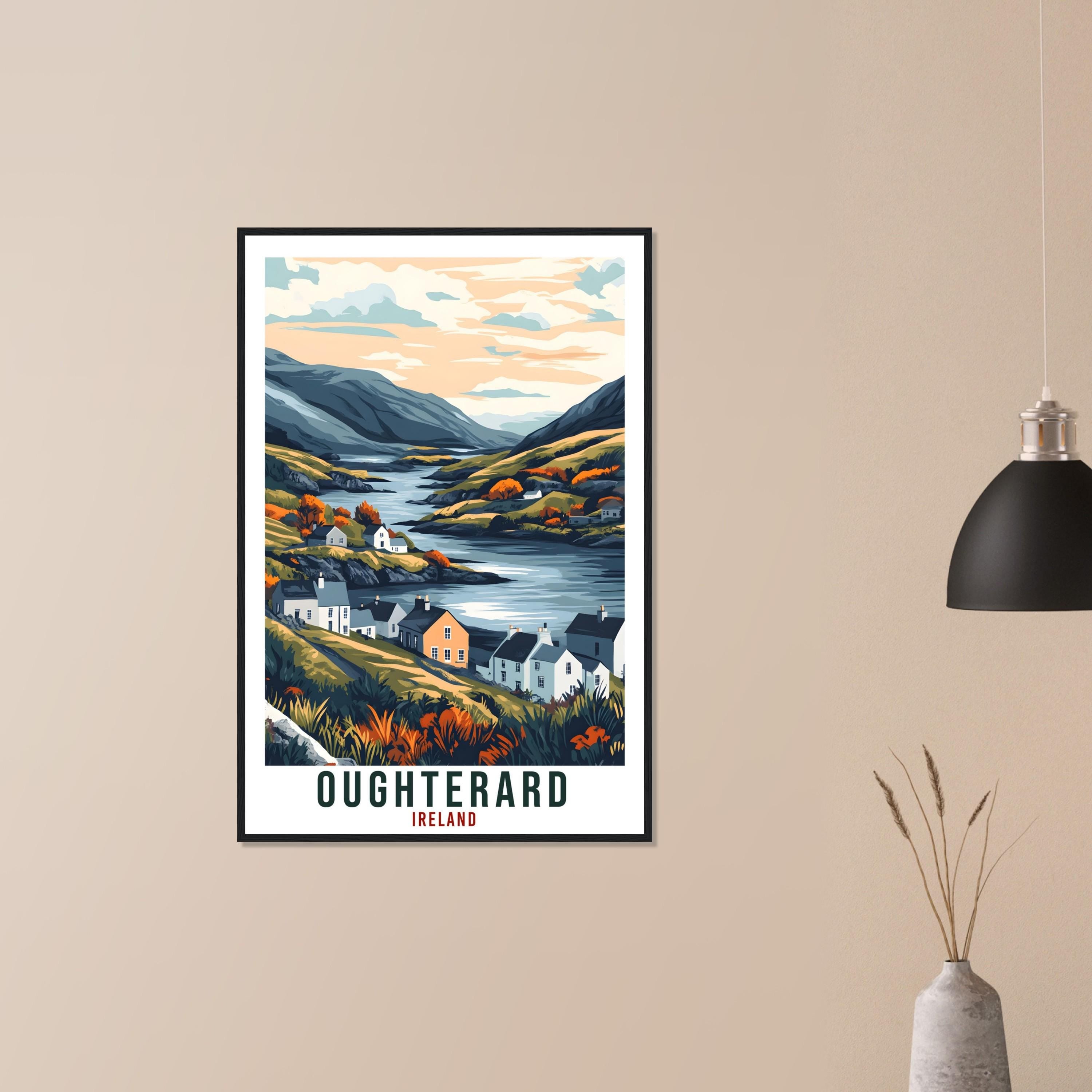 Oughterard Travel Print Ireland Home Decor Oughterard Wall Art Wall Hanging Art Lover Irish Artwork Travel Poster Oughterard Ireland Travel