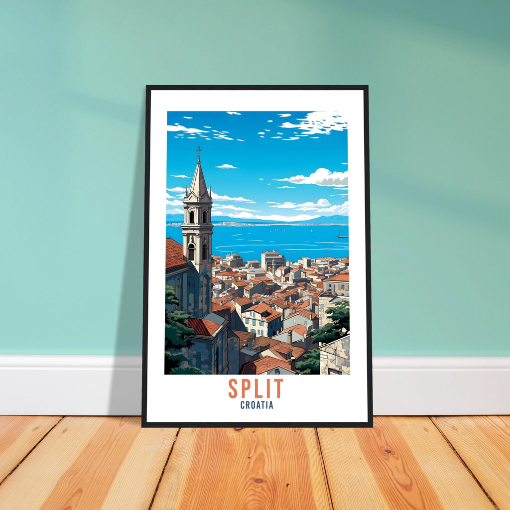 Split Travel Print Gift Split Croatia Travel Poster Split Wall Art Cityscape Split Illustration Home Decor Art Lovers Croatian Wall Hanging