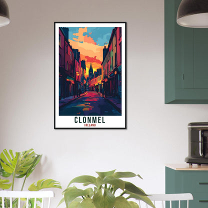 Clonmel Travel Print Ireland Home Decor Clonmel Wall Art Gift Wall Hanging Art Lover Clonmel Irish Artwork Travel Poster Ireland Travel Art