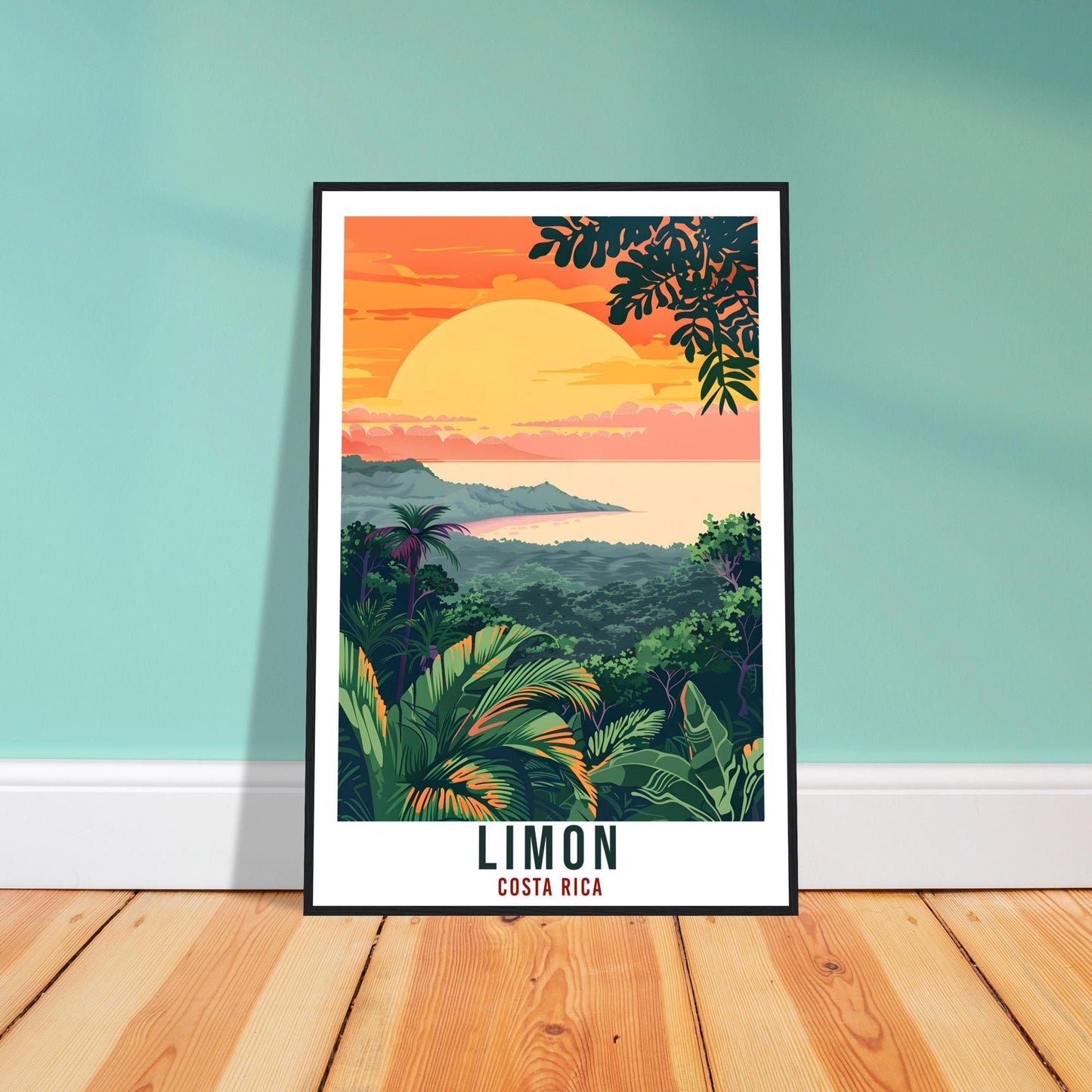 Limon Costa Rica Travel Print Wall Art Wall Hanging Home Décor Limon Gift Wall Art Artwork Travel Art Costa Rica City Travel Poster Gift