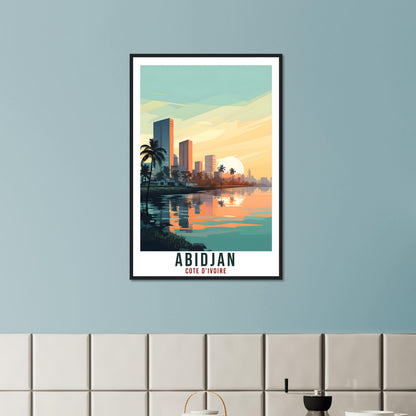 Abidjan Cote D'Ivoire Travel Print Wall Art Wall Hanging Home Décor Abidjan Gift Art Lovers Cote D'Ivoire Artwork Gift Print African Poster