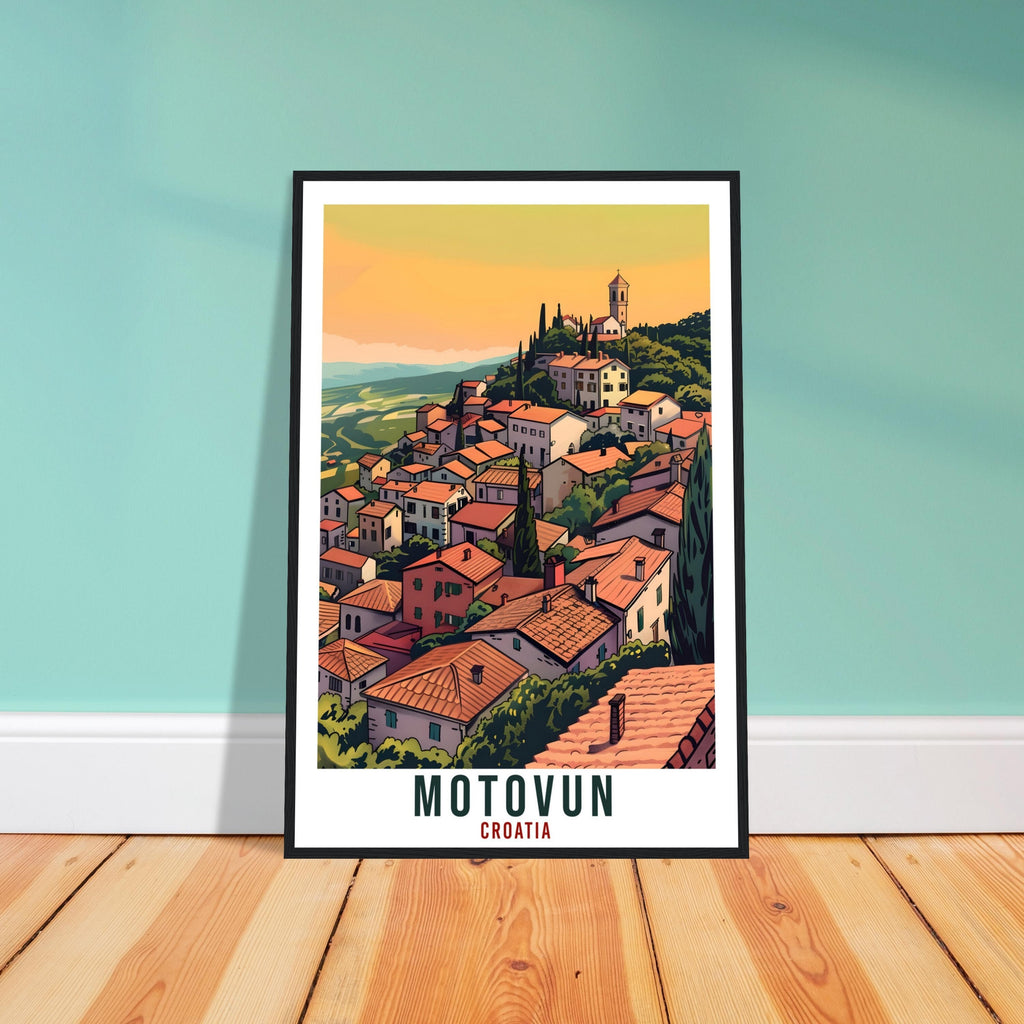 Motovun Travel Print Croatia Wall Art Wall Hanging Home Décor Motovun Gift Croatian Landmark Artwork Gift Croatia Holiday Travel Poster