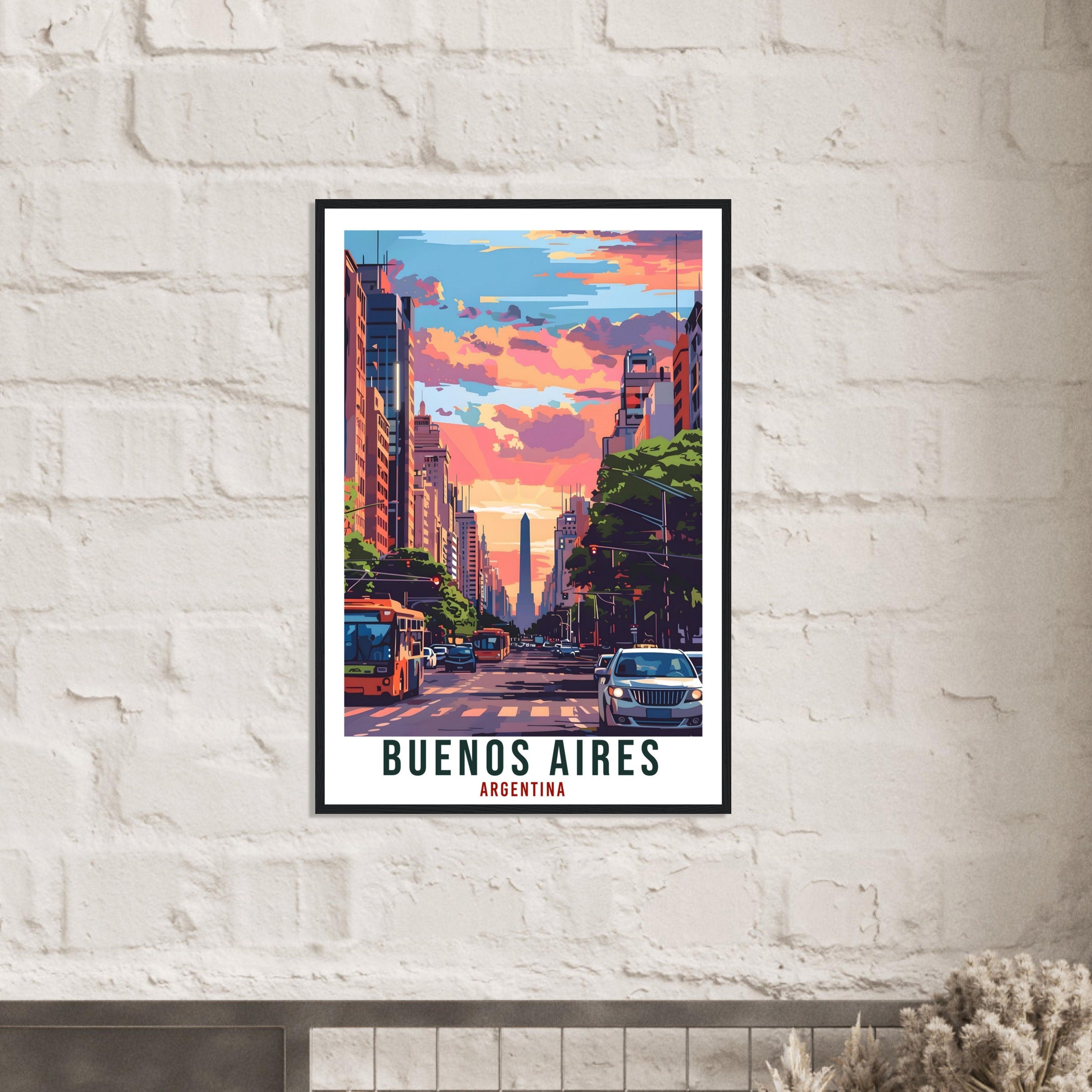 Buenos Aires Argentina Travel Print Wall Art Wall Hanging Home Décor Buenos Aires Gift Landmark Artwork Travel Art Argentina Travel Poster