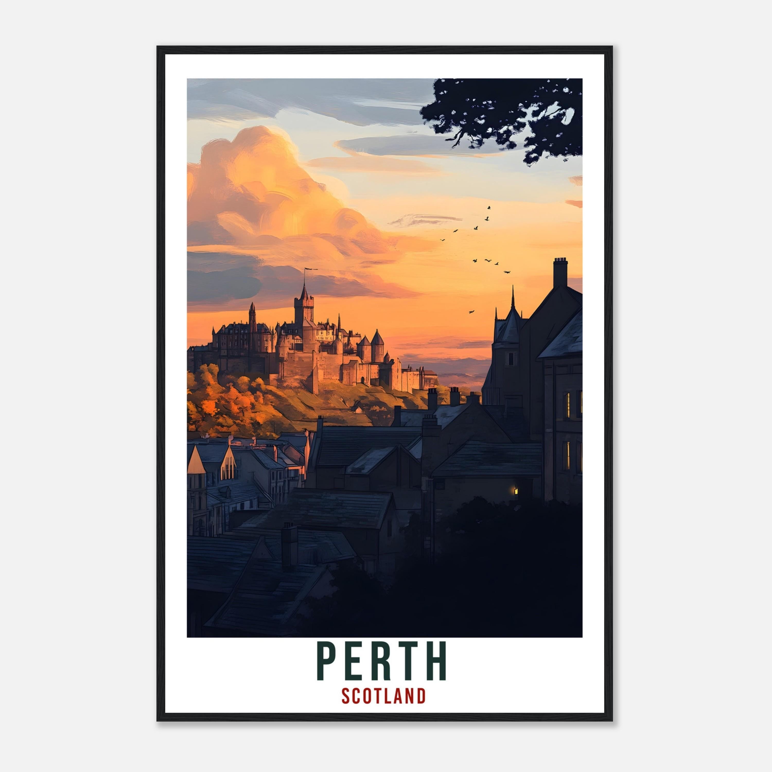 Perth Travel Print Scotland Home Decor Perth Wall Art Wall Hanging Art Lover Scotland Artwork Travel Poster Perth Travel Art Perth Scotland
