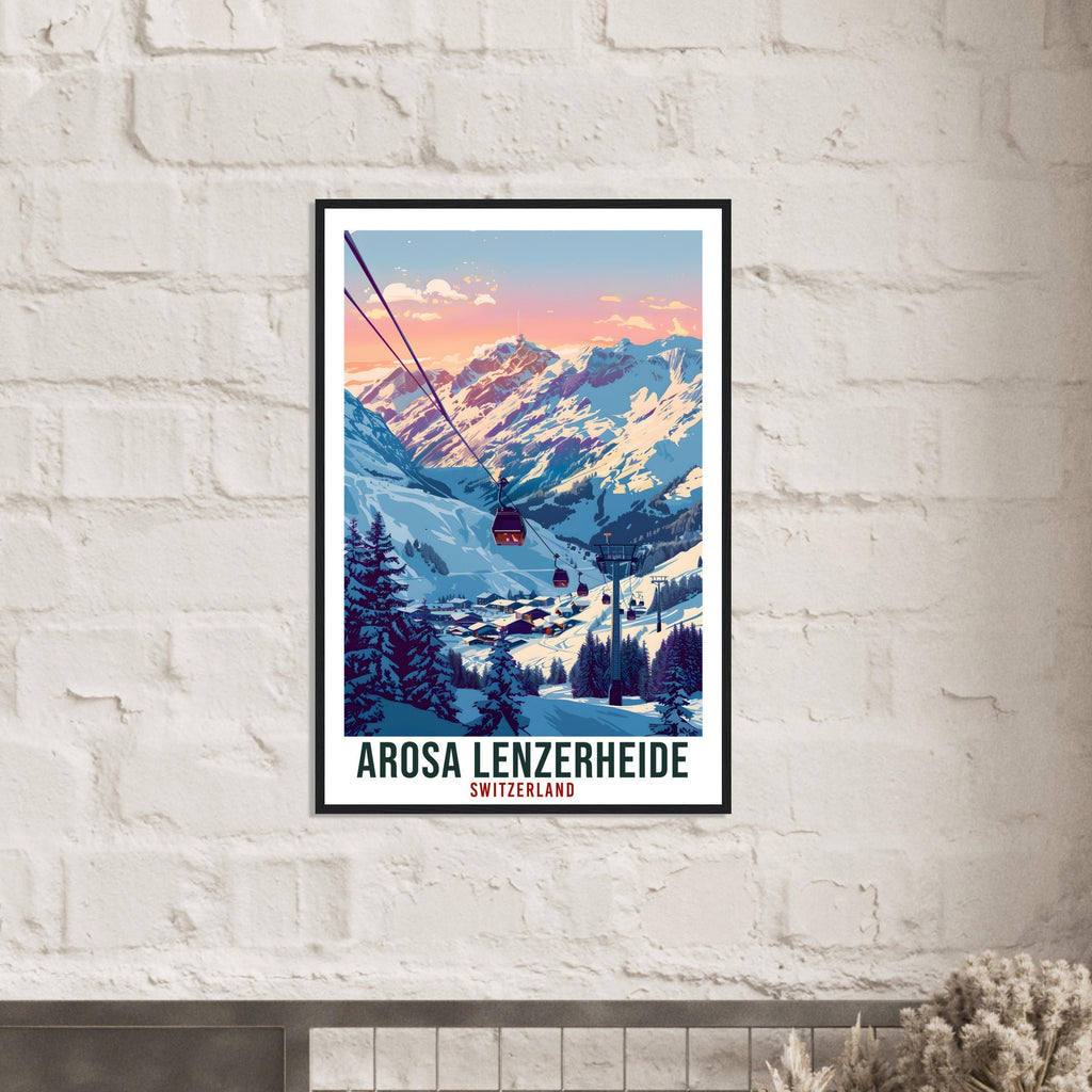 Arosa Lenzerheide Travel Print Swiss Wall Art Wall Hanging Décor Lenzerheide Ski Gift Art Gift Switzerland Artwork Gift Swiss Travel Poster