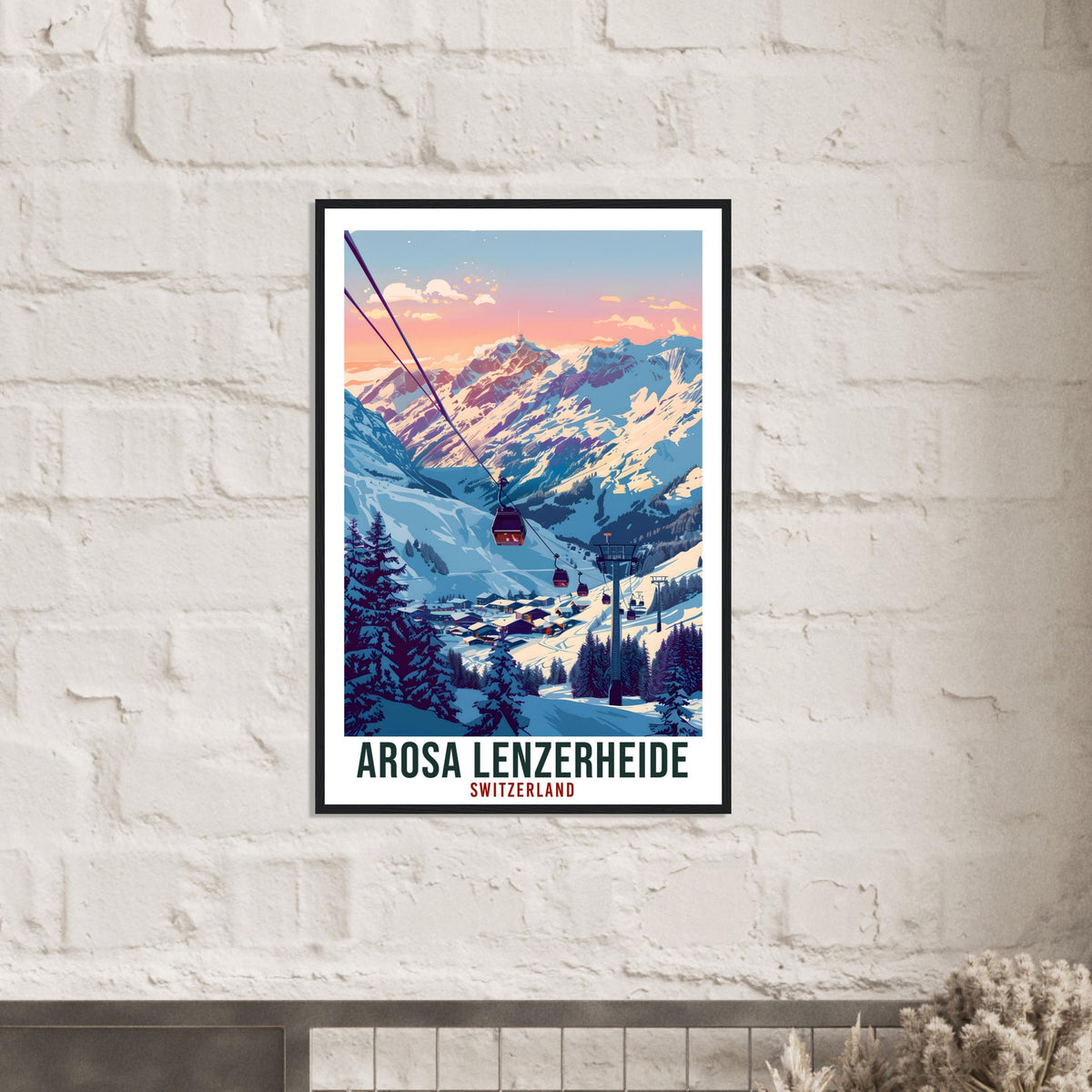 Arosa Lenzerheide Travel Print Swiss Wall Art Wall Hanging Décor Lenzerheide Ski Gift Art Gift Switzerland Artwork Gift Swiss Travel Poster