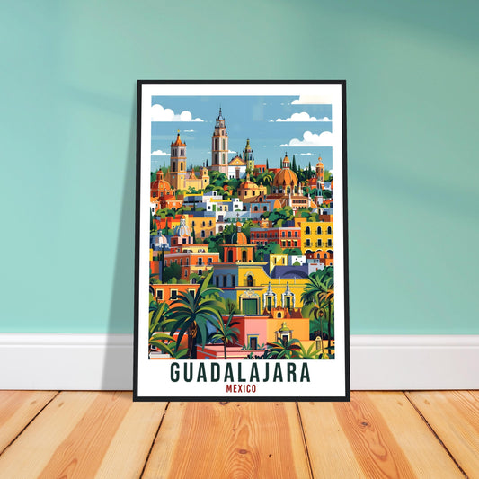 Guadalajara Mexico Travel Print Mexico Wall Art Wall Hanging Home Décor Guadalajara Gift Mexico Artwork Gift South America Travel Poster