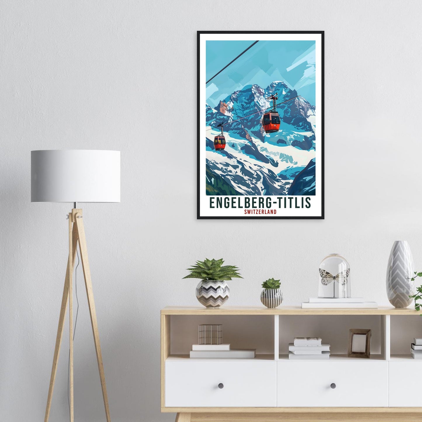Engelberg-Titlis Travel Print Swiss Wall Art Wall Hanging Décor Engelberg-Titlis Gift Art Lover Switzerland Artwork Gift Swiss Travel Poster