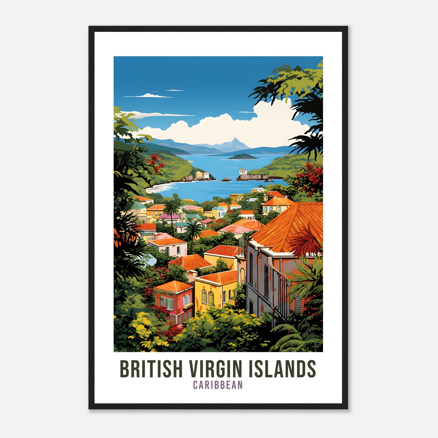 British Virgin Islands Travel Print Wall Art British Virgin Islands Wall Hanging Home Décor Caribbean Gift Travel Poster Caribbean Print