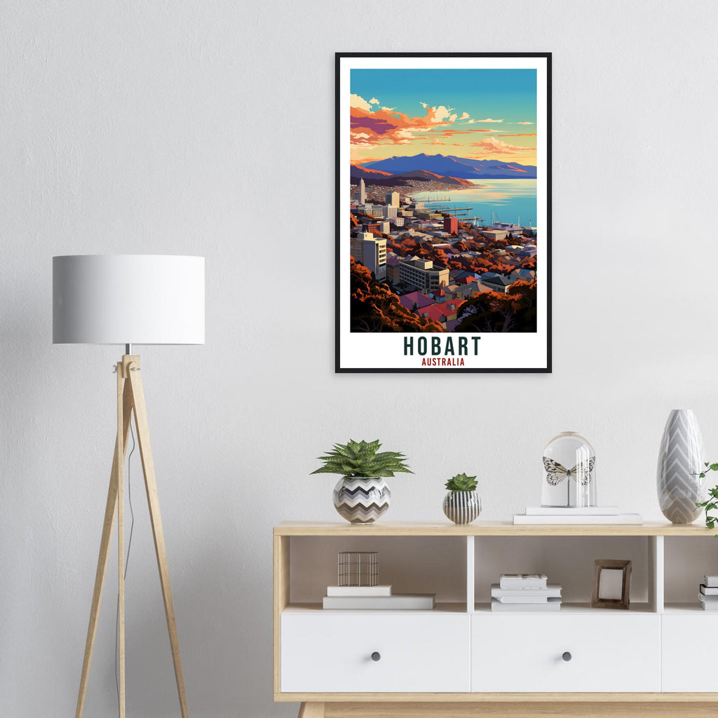 Hobart Travel Poster Wall Art Hobart Australia Home Décor Artwork Wall Hanging Hobart Art Gift Hobart Travel Print Australian Art Lover Gift