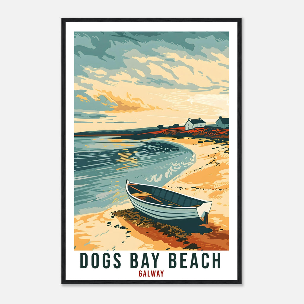Dogs Bay Beach Travel Print Ireland Wall Art Wall Hanging Décor Dogs Bay Galway Gift Art Lovers Irish Artwork Gift Ireland Travel Poster