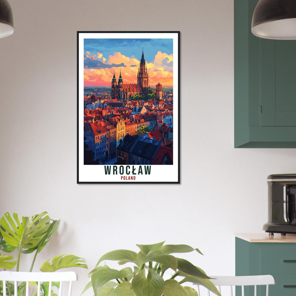 Wrocław Travel Print Poland Home Decor Wrocław Wall Art Gift Wall Hanging Art Lover Wrocław Polish Artwork Travel Poster Poland Travel Art