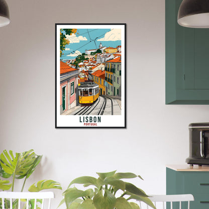 Lisbon Travel Print Home Decoration Wall Art Gift Lisbon Wall Hanging Art Lover Portugal Artwork Lisbon Portugal Travel Poster Holiday Print