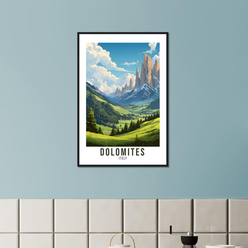 Dolomites Italy Travel Print Wall Art Dolomites Wall Hanging Home Décor Italy Gift Art Lovers Italy Art Lover Gift Dolomites Italy Print