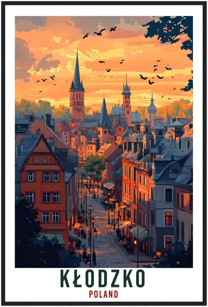 Kłodzko Travel Print Poland Home Decor Kłodzko Wall Art Gift Wall Hanging Art Lover Kłodzko Polish Artwork Travel Poster Poland Travel Art