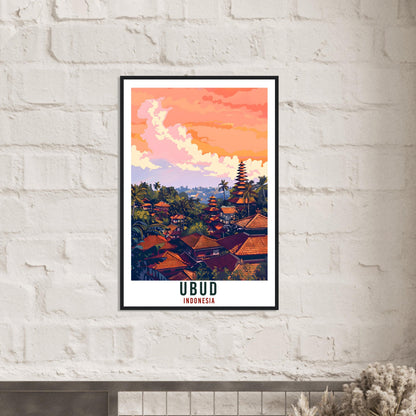 Ubud Bali Travel Print Bali Wall Art Wall Hanging Home Décor Ubud Gift Landmark Artwork Travel Art Lovers Indonesia Ubud Travel Poster