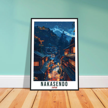 Nakasendo Travel Print Japan Home Decoration Wall Art Gift Wall Hanging Art Lover Japanese Artwork Japan Nakasendo Travel Poster Cityscape
