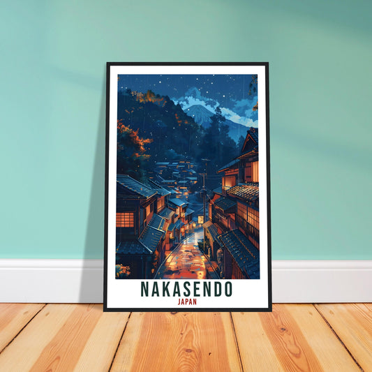 Nakasendo Travel Print Japan Home Decoration Wall Art Gift Wall Hanging Art Lover Japanese Artwork Japan Nakasendo Travel Poster Cityscape